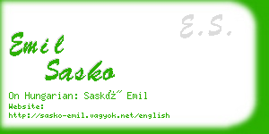 emil sasko business card